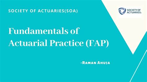 soa f95|Fundamentals of Actuarial Practice (FAP) Course .